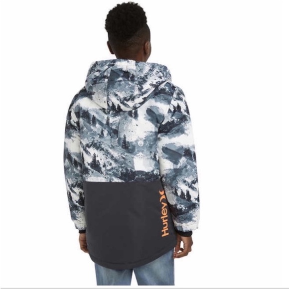 NWT Hurley Youth BOYS Snowboard Jacket GRAY - size L (14/16) - Picture 2 of 5